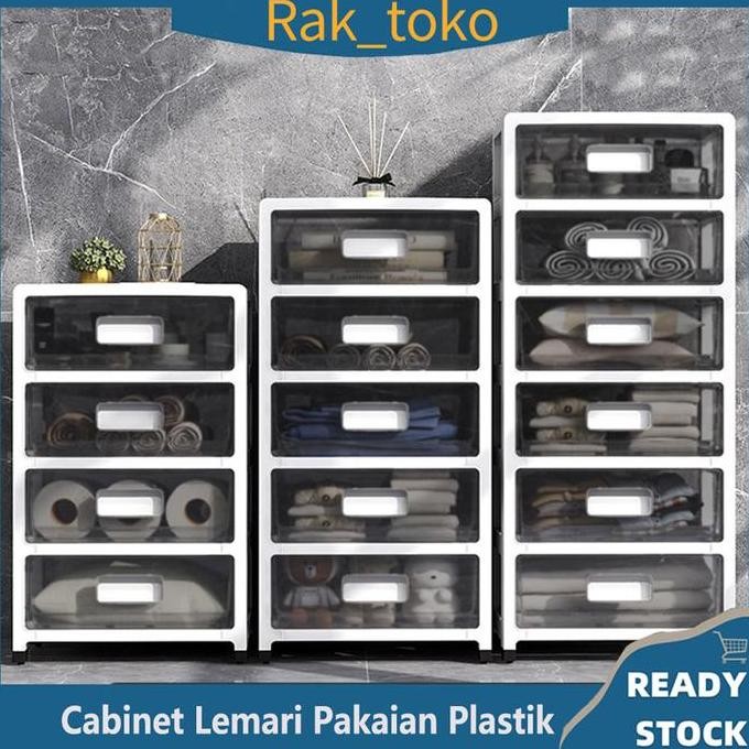 

Terlaris Lemari Plastik Penyimpanan Container Kotak Multifungsi Dengan Tutup