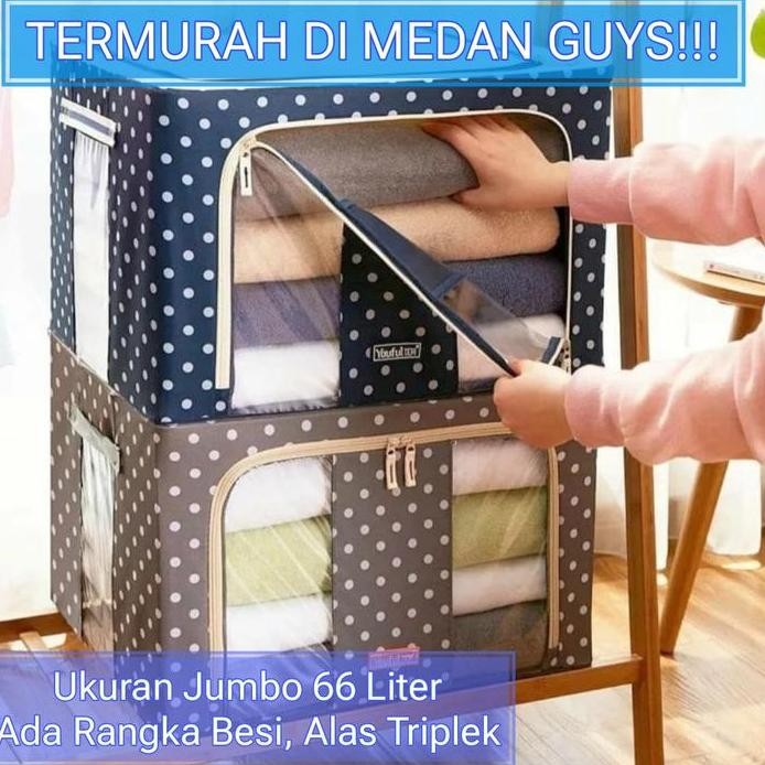 

Terlaris Storage Box 66 Liter Jumbo ( Kokoh, Dilengkapi Rangka Besi)