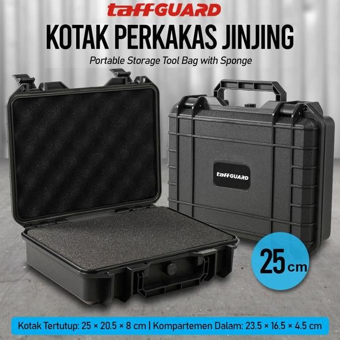 

Terlaris Kotak Perkakas Portable Storage Tool Box Bag With Spons 25Cm Bo 23 Black