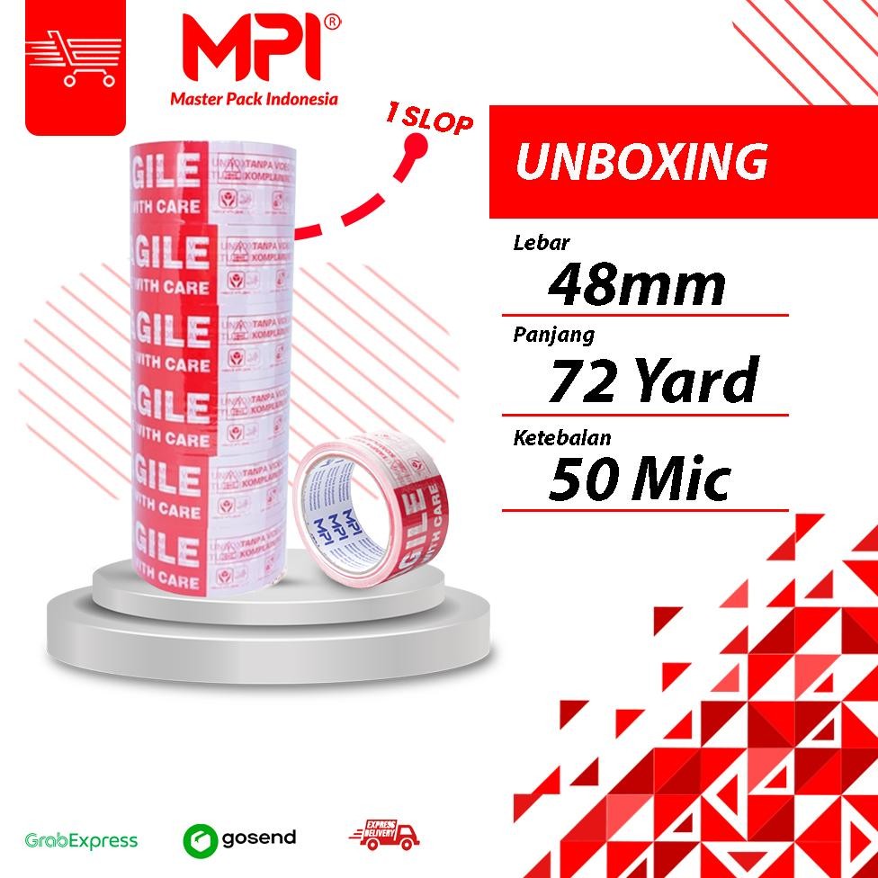 

1 SLOP [ 6 PCS ] FRAGILE UNBOXING MERAH PUTIH - WAJIB UNBOXING - MASTER PACK INDONESIA 72 YARD AST