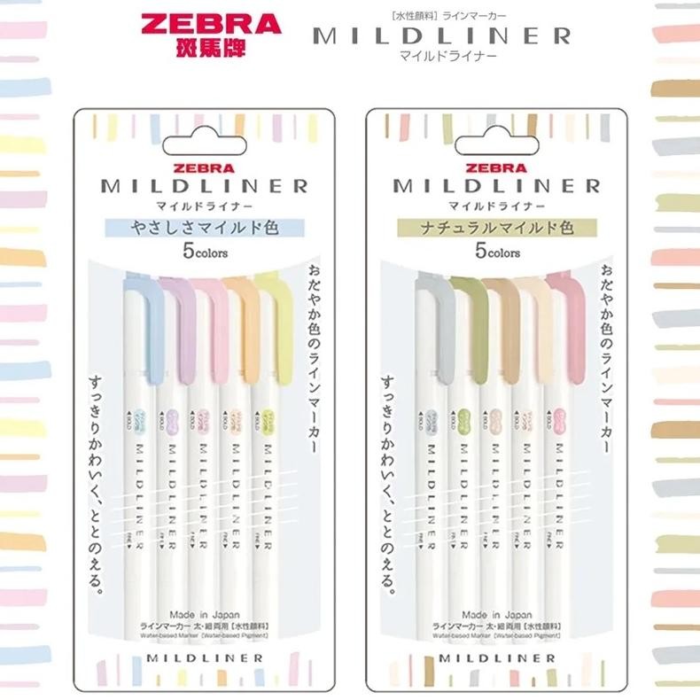 

Zebra Mildliner Gentle Natural Mild Colors Double Sided Highlighter New Colors