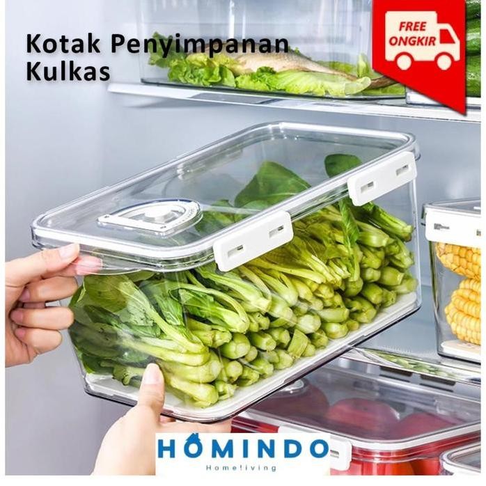 

Terlaris Homindo Kotak Penyimpanan Kulkas Dengan Saringan Drainer & Pengingat Tanggal
