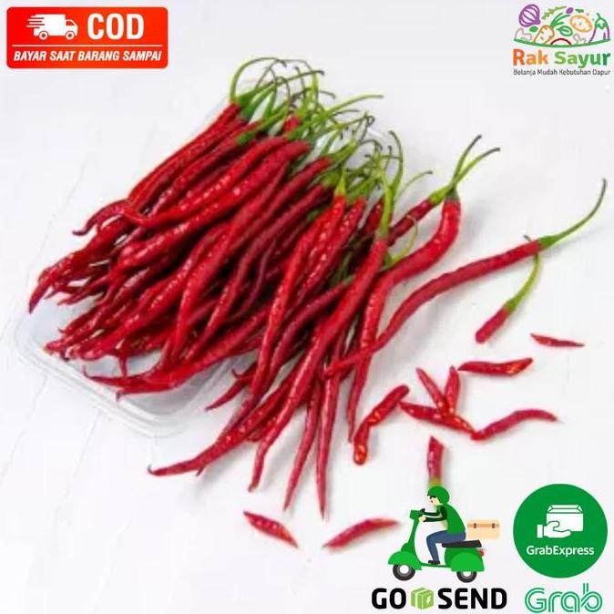 

Sayuran Segar Rak Sayur Padang Cabe Merah keriting 250gr Bumbu Dapur