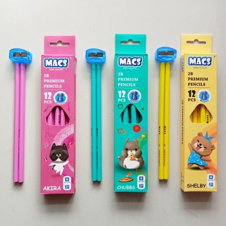 

Pensil Kayu Pencil 2B Macs Premium ( 12 Pcs ) [ Original ]