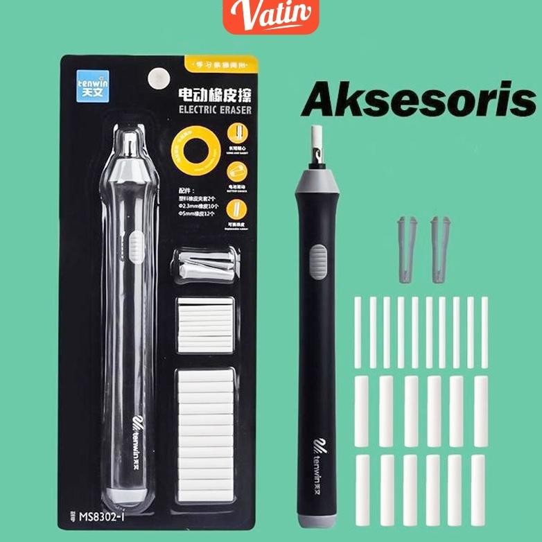 

Penghapus Elektrik Tenwin 8302/Tenwin Electric Eraser/Menghapus tulisan dengan bersih-Vatin_Shop