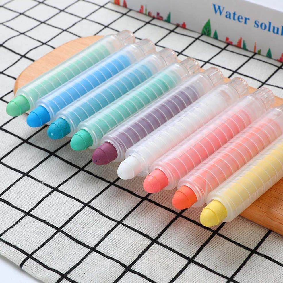

12 Pcs Water Based Chalk / Kapur Papan Tulis Anak Tanpa Debu Warna Warni Putar Blackboard