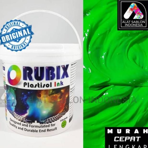 

TINTA SABLON PLASTISOL RUBIX HIJAU STABILO FLO GREEN 1KG