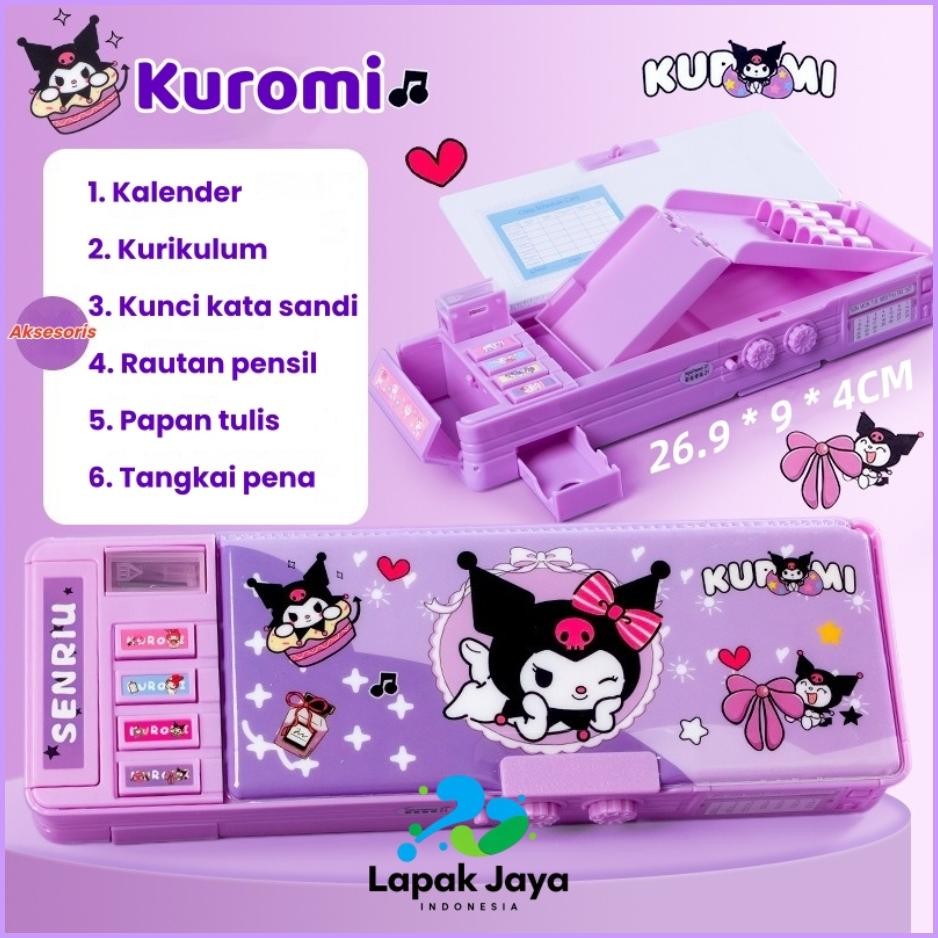 

Kotak Pensil Anak Perempuan Sanrio / Tempat Pensil Aesthetic / Bahan Tahan Air Kuromi Tempat Pensil Password AST