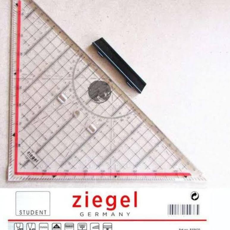 

ZIEGEL TRIANGLE RULER PENGGARIS GARISAN SEGITIGA DENGAN PEGANGAN AST