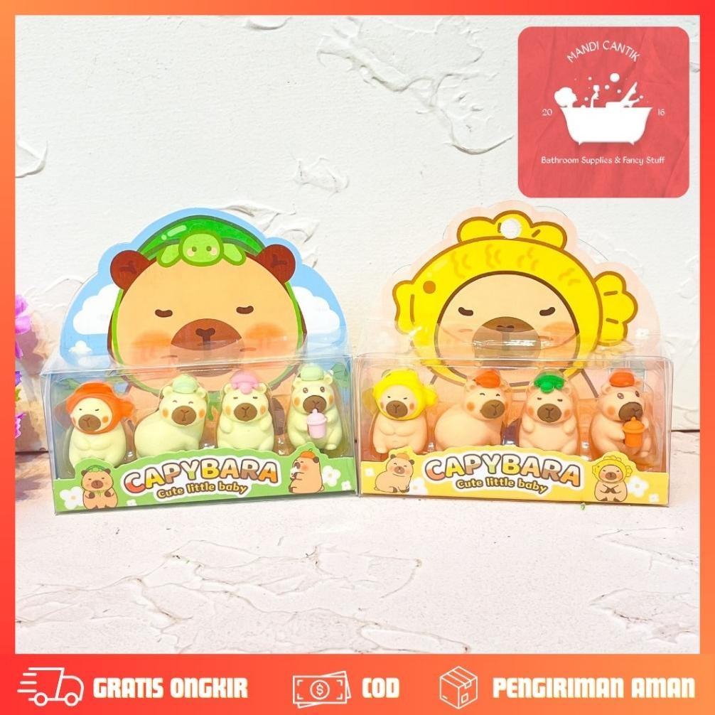 

Penghapus miniatur bentuk Capybara 1 set isi 4 pcs ER-1469 / Mainan penghapus bentuk Capybara Cappybara kapibara lucu / Penghapus lucu anak sekolah / hampers lucu kado unik capybara