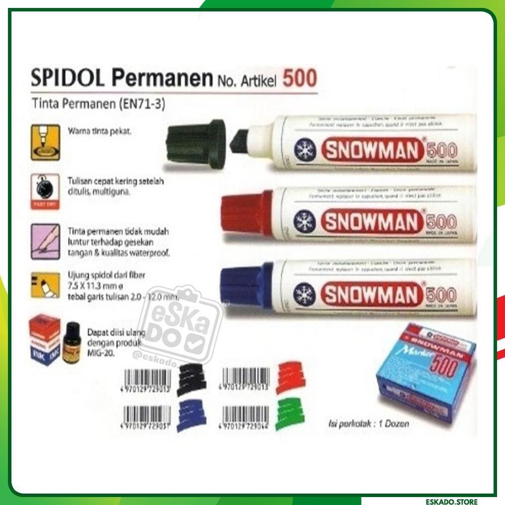 

Spidol Snowman Permanent Jumbo 500