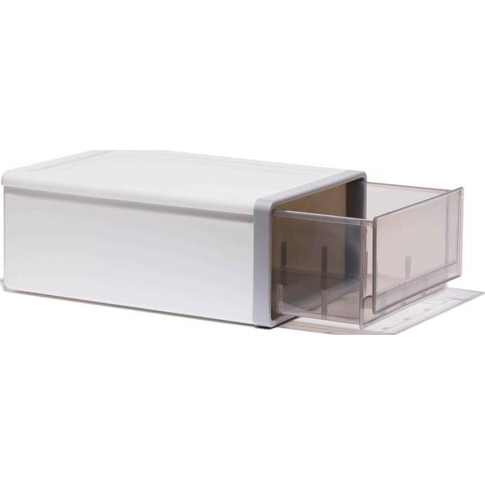 

Terlaris Sogno - White Transparent Sliding Storage Box Organizer / Kotak Penyimpanan