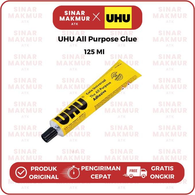 

Lem Cair/Liquid Glue/All Purpose Adhesive Jumbo 125 ml UHU (Pcs) AST