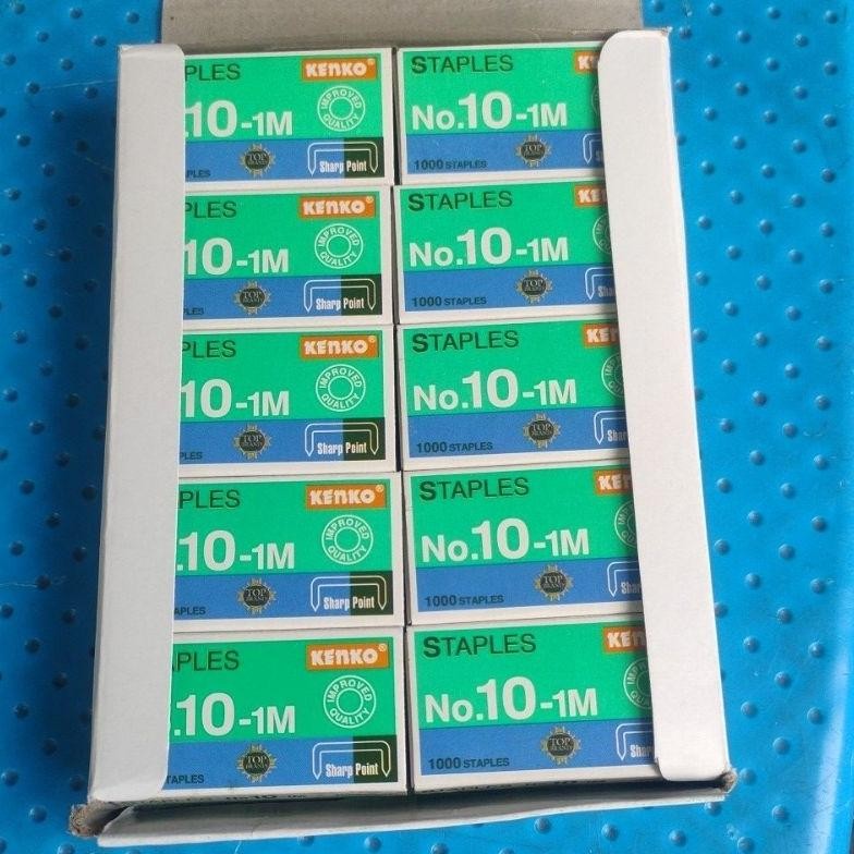 

isi Staples Kenko No 10 kecil 1 Box (20kotak) AST