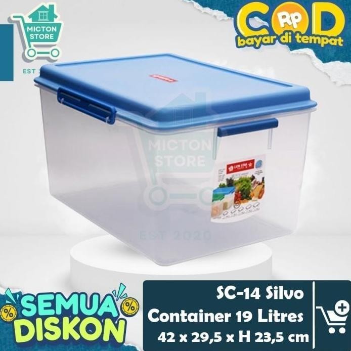 

Terlaris Micton Lion Star Sc-14 Silvo Container 19L Storage Dry Box Tutup Kedap Udara Sealware Organizer Mainan Lionstar Plastik Berkualitas Murah Tahan Lama Anti Pecah Kontainer Toples Penyimpanan Dapur Rumah Wadah Tempat Kotak Botol Keranjang Peralatan