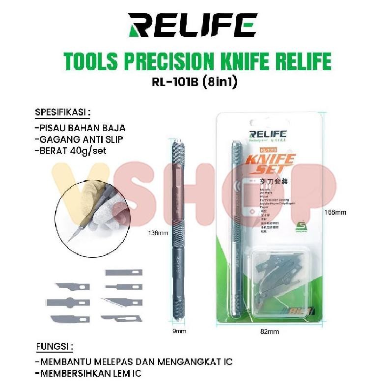 

PISAU IC SET - PRECISION KNIFE RELIFE RL-101B 8IN1 AST