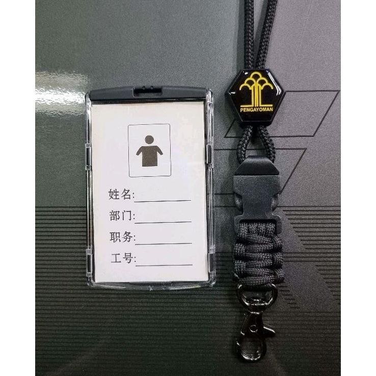 

Tali gantungan id exagonal logo KUMHAM plus cover id AST