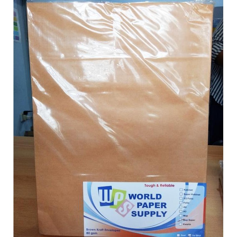 

KHUSUS GOSEND! Amplop Coklat Ukuran Super Map WPS ( 29 x 39,5 cm ) SS