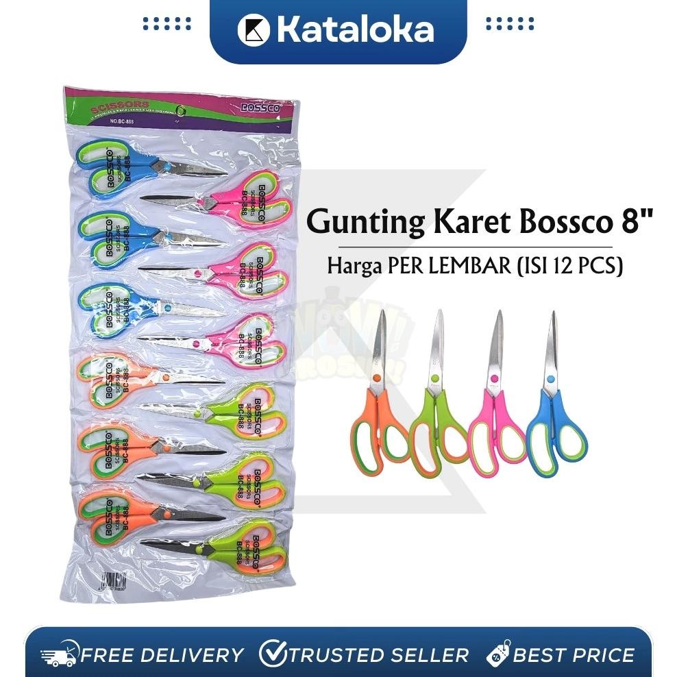 

Gunting Scissors BOSSCO BC-888 1 Lembar (12 Pcs) AST