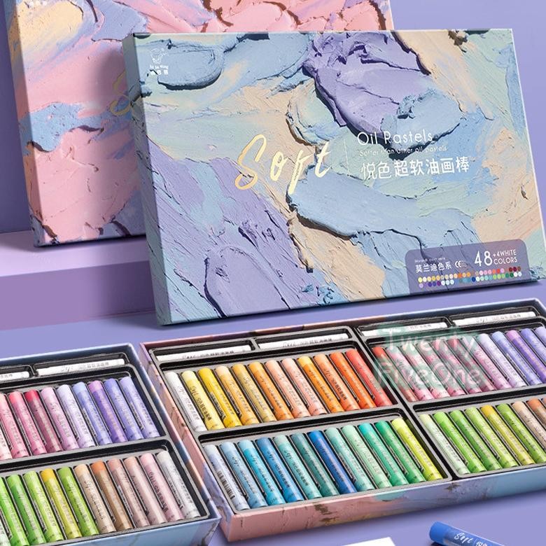 

Oil Pastel Morandi 24/36/48 Warna, Krayon Lukisan Warna Lembut untuk Menggambar AST