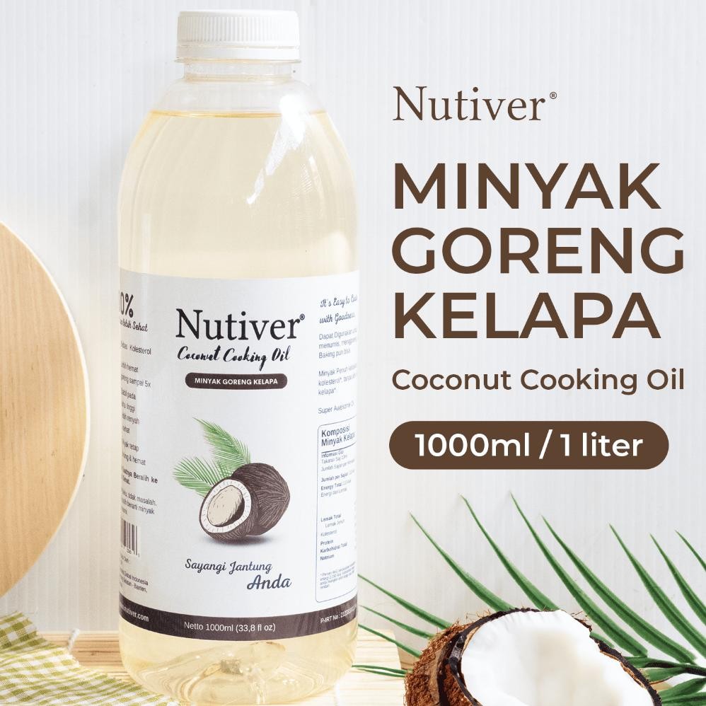 

NUTIVER Minyak Goreng Kelapa 1 Liter / Coconut Cooking Oil Minyak Kelapa