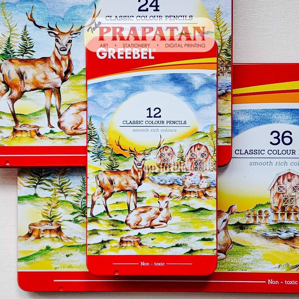 

Pensil Warna Greebel Classic METAL TIN case | Color Pencil AST