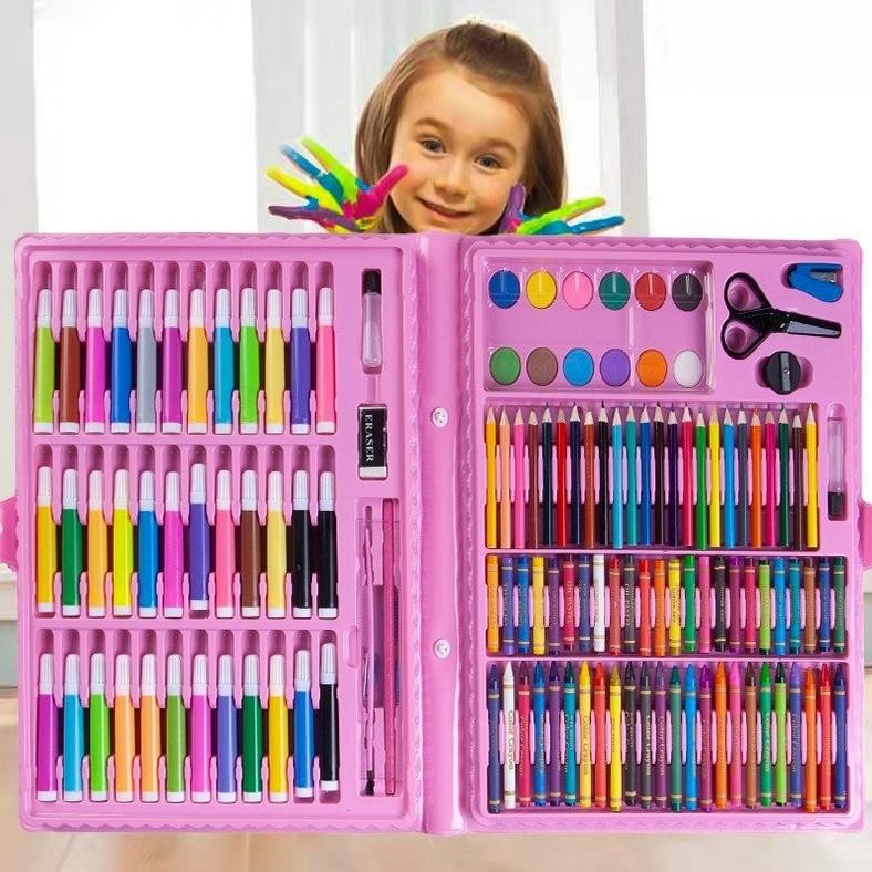 

Crayon Set Anak 150 & 208 Pcs Alat Tulis Mewarnai dan Menggambar Anak Set Lengkap AST