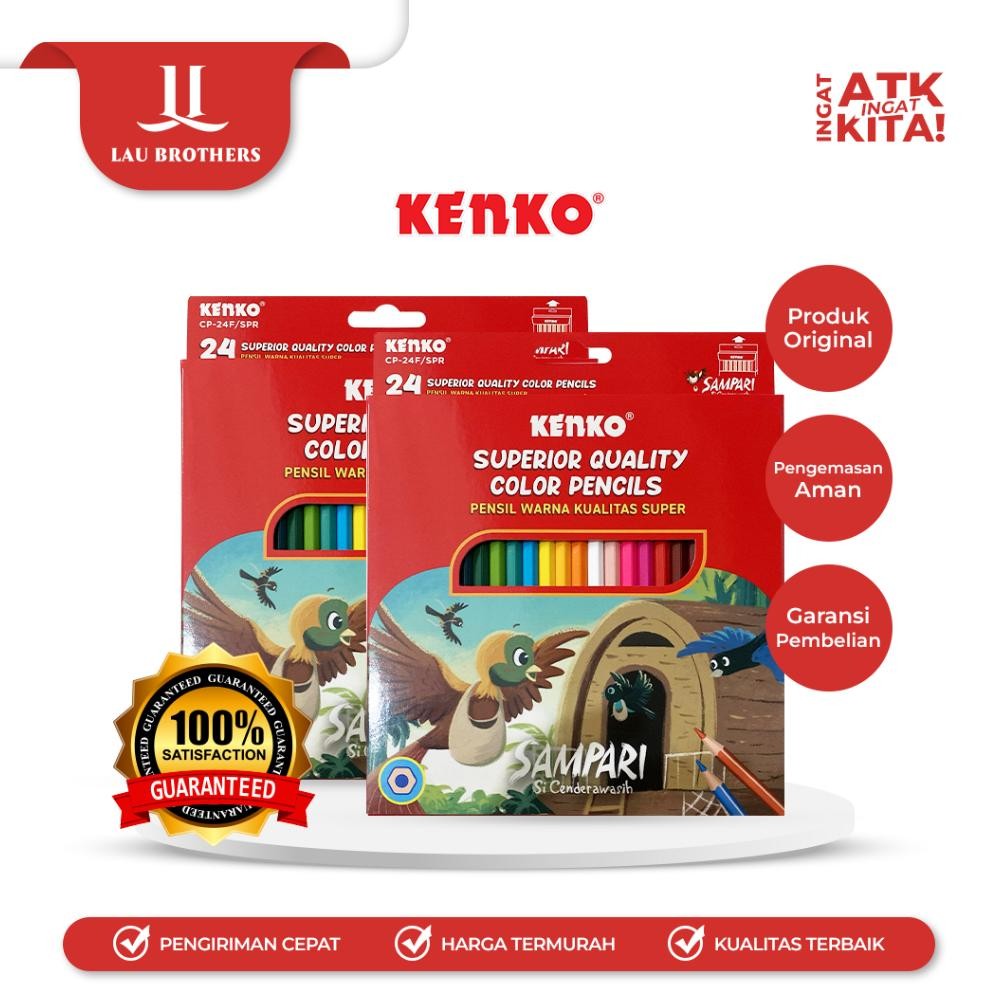

KENKO PENSIL WARNA/ COLOR PENCIL CP-24F-SPR SAMPARI (1SET) AST
