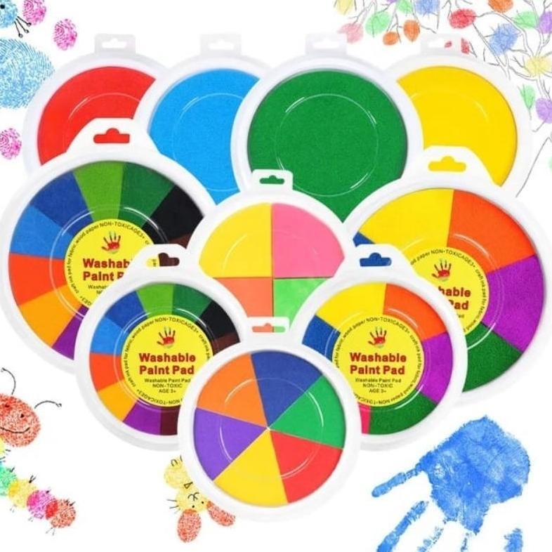 

18CM 13 Warna Multicolor Tinta Stamp Kerajinan Tangan Finger Paint Finger Hand Painting AST