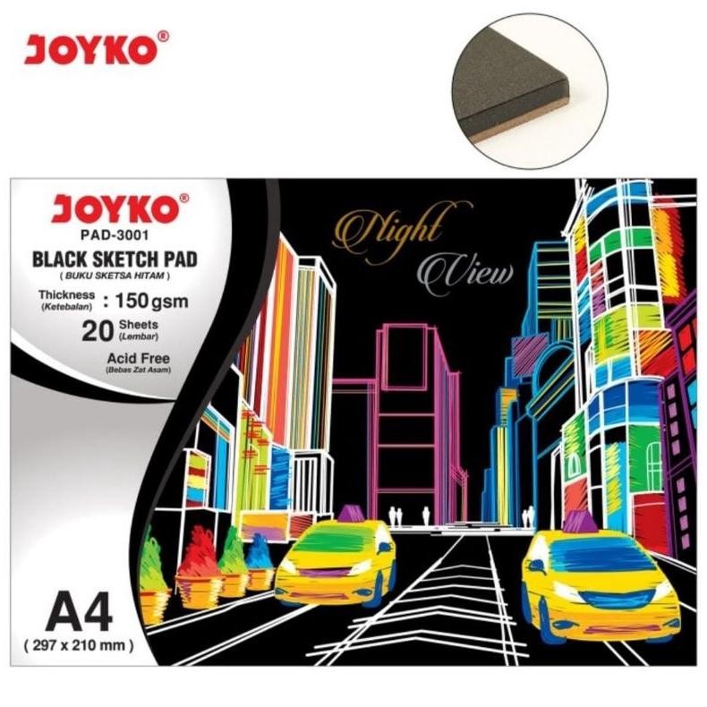 

Joyko Black Sketch Pad PAD-3001 - Sketch Book Hitam A4 AST