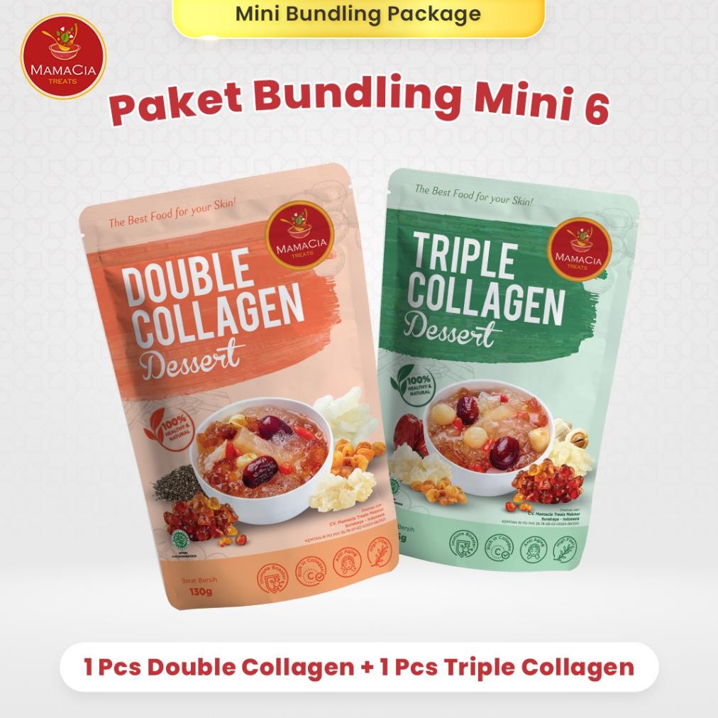 

Mamacia Treats Paket Bundling MINI 6 : Double Collagen Dessert+ Triple Collagen Dessert