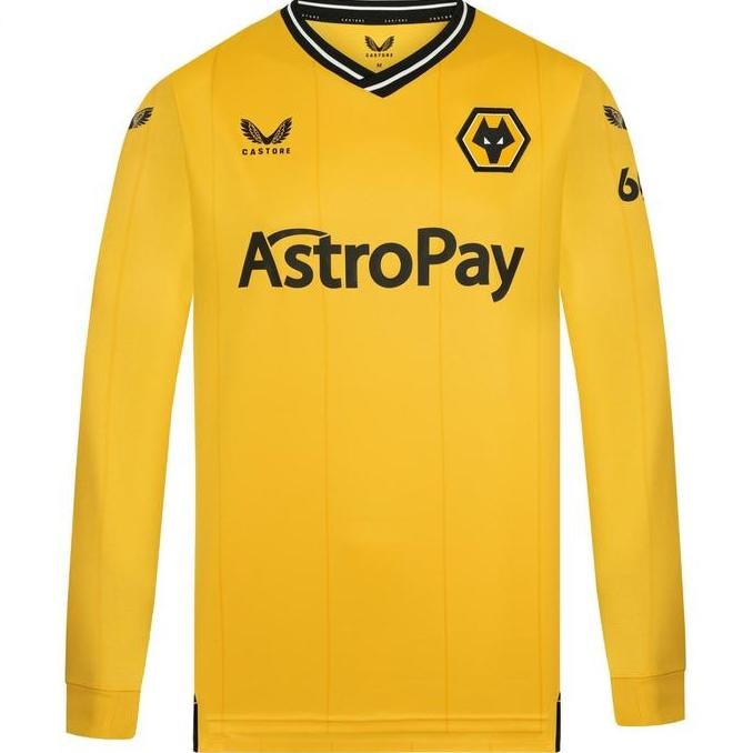 ORIGINAL WOLVERHAMPTON WANDERERS 23/24 HOME SHIRT LS JERSEY bola pria