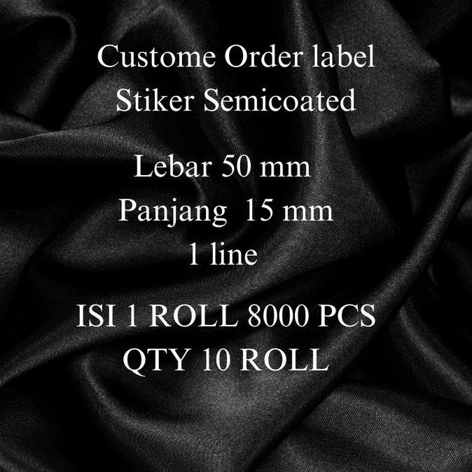 

Label Stiker Bar Semicoated 50X15 Mm Label Stiker Semicoated 50X15 Mm 1 Line Isi 8000 Pcs New Stok