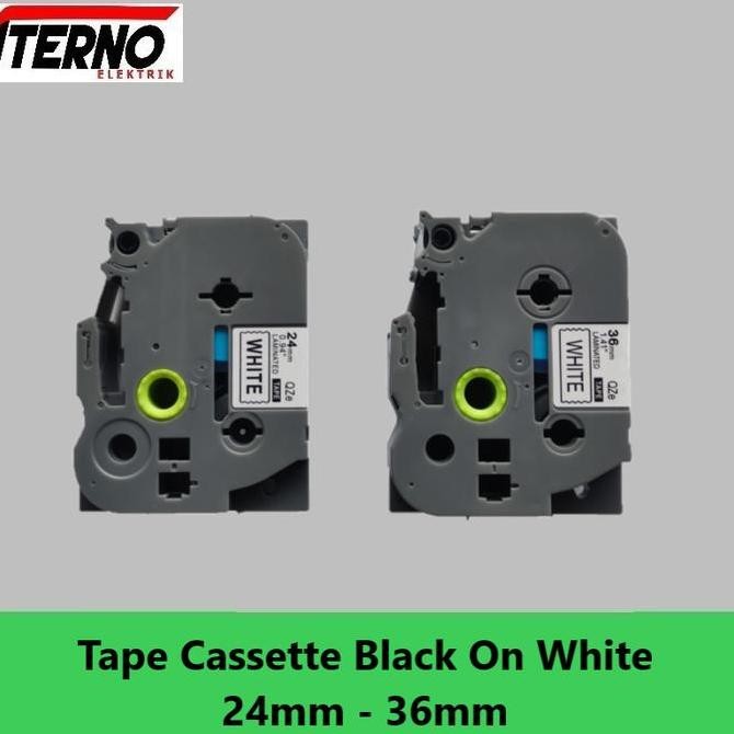 

Label Tape Cassette Compatible Tze-261 Brother 36Mm Black On White New Stok