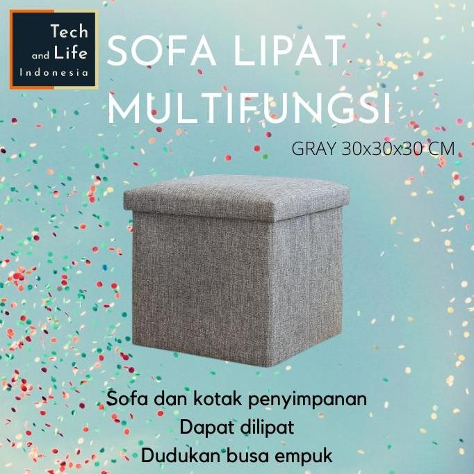 

Terlaris Sofa Lipat Kotak Penyimpanan Barang Foldable Storage Box Stool 30*30*30