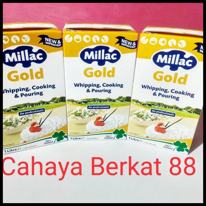 

Terlaris Milac Gold Cream Non Diary Whipping Cream Plain Millac Whipp Good Quality