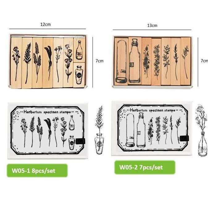 

Terlaris LovelyCraftStore | W05 - 1 set 7pcs / 8pcs DIY Wooden Rubber Stamp Plant Garden Vase Stempel Kayu Vintage untuk bullet journal, bujo, Journal, Scrapbook, Diary, decoration, mahar diy SALE