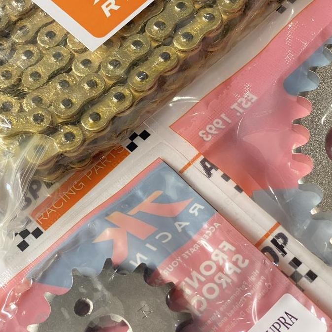 GIR GEAR SET TK 428 HONDA SUPRA X 125 FI / OLD & O-RING 428-130L GOLD