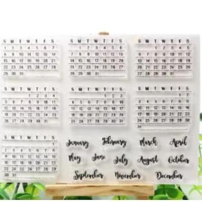 

Terlaris Clear Stamp (Stempel Transparan/Bening) - Calendar Design SALE