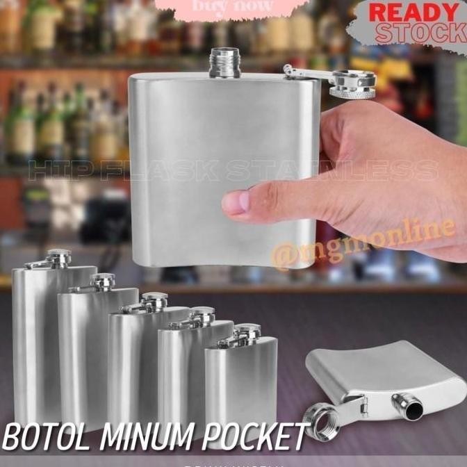 Botol Pocket Stainless 252Ml Hip Flask 8Oz Liquor Botol Minuman Keras