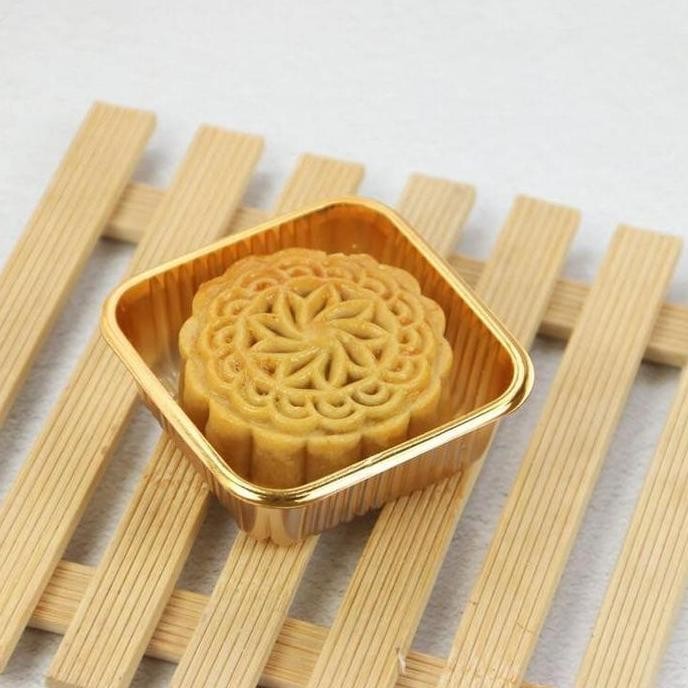 Tray Mika Moon Cake Emas 100Pcs