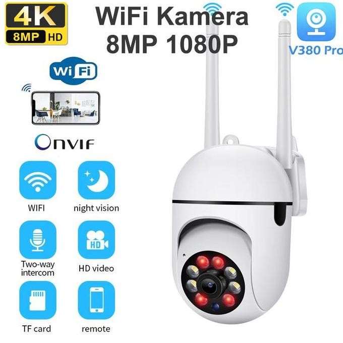 Tersedia Q21S CCTV IP CAMERA V380 PRO OUTDOOR WIFI Kamera 360 PTZ 8MP 1080P Two way audio Support On