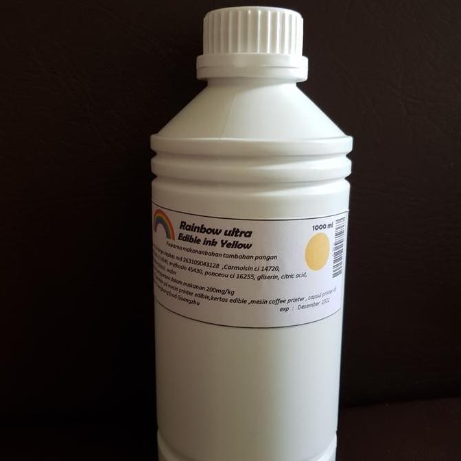 

Edible Ink Yellow 1000 Ml New Stok