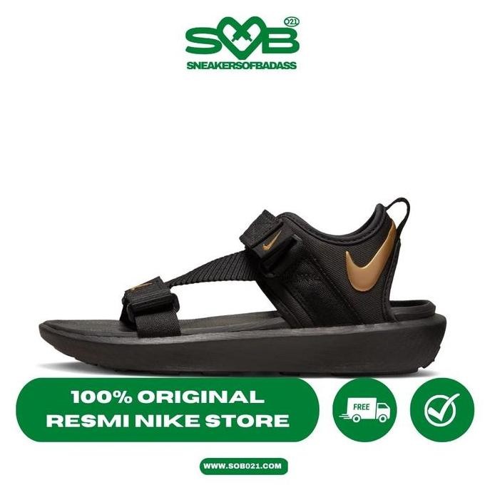 Tersedia Sepatu Sandal Nike Women's Vista Black Metallic Gold - DJ6607-002