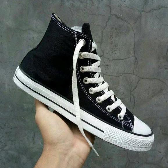 Tersedia [Ready Size 21-43] Sepatu Seragam Anak Sekolah sd Hitam Allstar High  Sepatu Pria Wanita Se