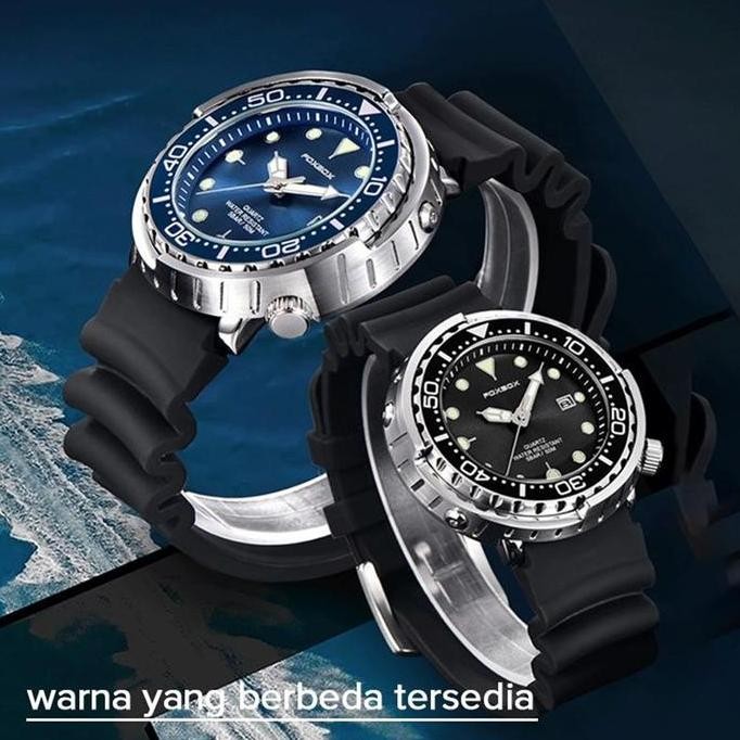 Promo Lige X Foxbox Fashion Original Jam Tangan Pria Kalender Anti Air Analog Jam Tangan + Kotak