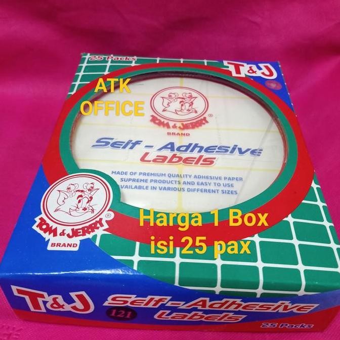 

Label Tom And Jerry 121 ,103,123,109,108 ,100,101,112 (1Box25Pack) Tnj New Stok