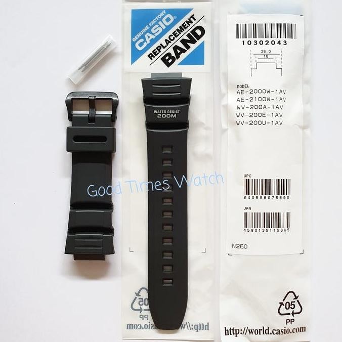 Promo Strap Casio Ae-2000W Ae-2100W Wv-200 / Ae-2000 Ae-2100 Casio Original