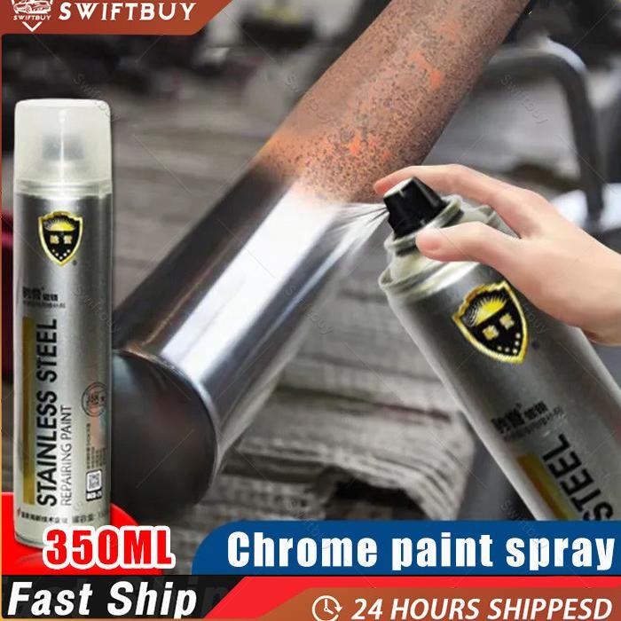 

Cat Anti karat Cat Semprot Chrome Sapporo Chrome Spray Paint Anti Karat Warna Stainless Chrome Spray Pain Warna Chrome Krum Stainless Automotive Metallic Paint Chrome No Rust Chrome paint spray Cartridges With Chrome Plated Steel Wheel Spray AST