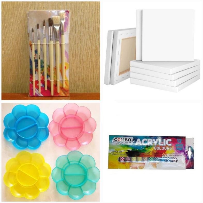 

Paket Kanvas Lukis 60cm x 80cm (Kanvas 60x80 + Kuas + Palet +Cat Akrilik) AST